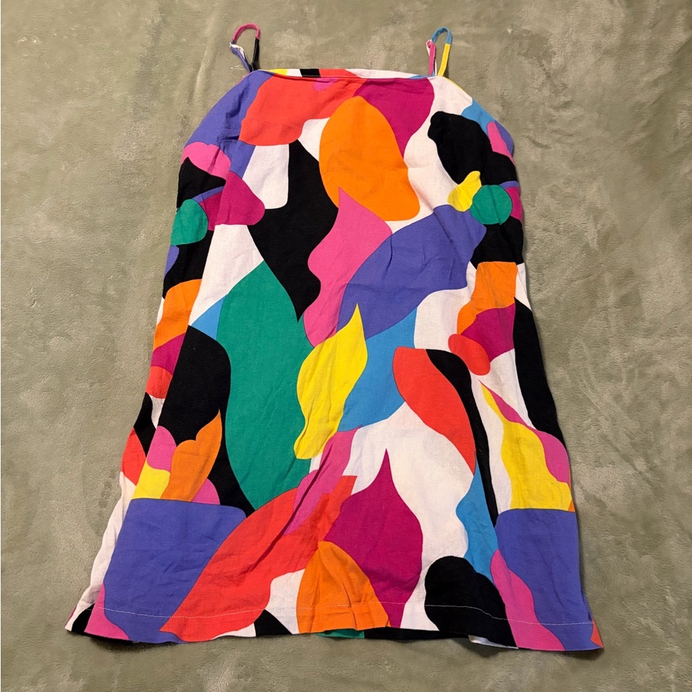 Multicolor linen Dress